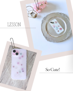 お洒落で毎月変えたいスマホケースが手軽に作れるレッスンの生徒様作品